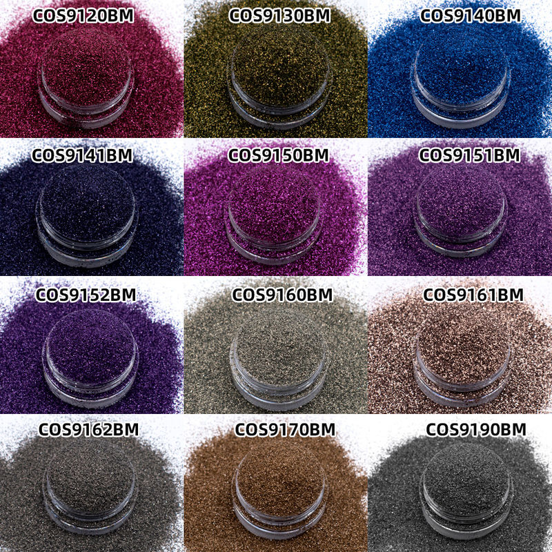Grade Kosmetik Selulosa Bio Glitter Bulk Powder Encore Merah Untuk Lilin Mencair Nail Art Polish