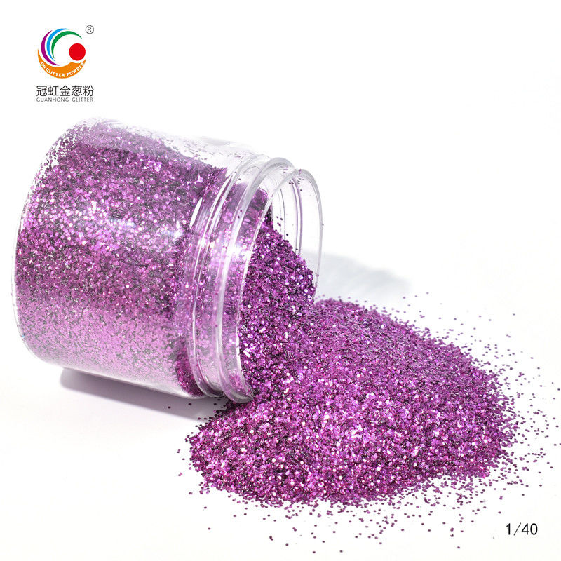Polvere di alluminio colorato resistente al calore di colore Hex Glitter viola 0.2mm-1.0mm