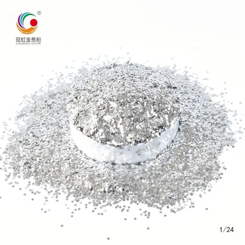 Iniezione Holo Glitter Lip Gloss Super Flash Holographic Silver Loose PS AS ABS PE PP PC