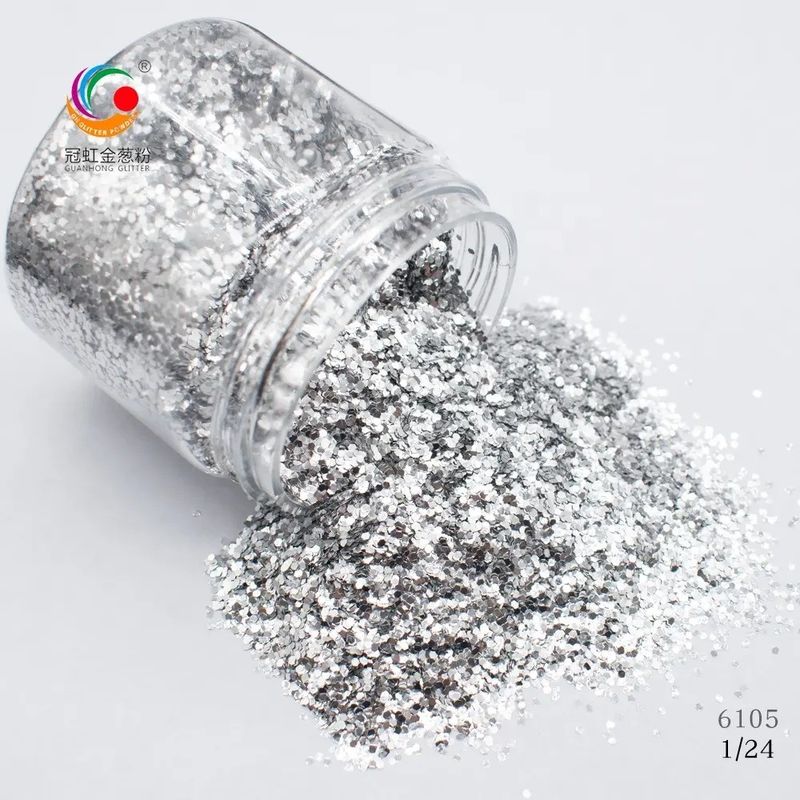 Iniezione Holo Glitter Lip Gloss Super Flash Holographic Silver Loose PS AS ABS PE PP PC