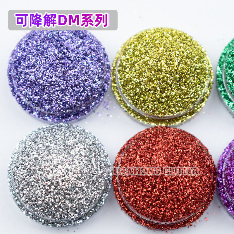 Disesuaikan PLA Biodegradable Glitter Bulk Powder Untuk Makeup Dekorasi Natal