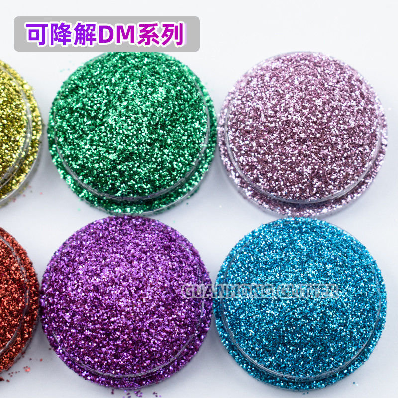 Disesuaikan PLA Biodegradable Glitter Bulk Powder Untuk Makeup Dekorasi Natal