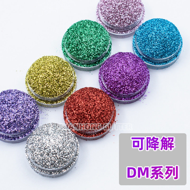 Disesuaikan PLA Biodegradable Glitter Bulk Powder Untuk Makeup Dekorasi Natal