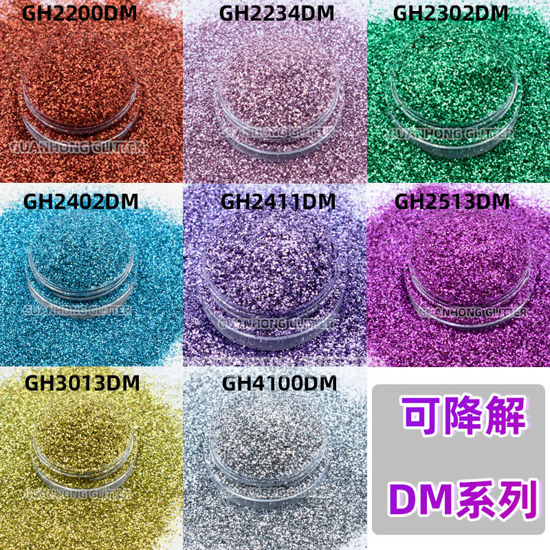 Disesuaikan PLA Biodegradable Glitter Bulk Powder Untuk Makeup Dekorasi Natal