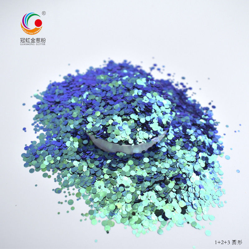 Iridescent Chameleon Loose Chunky Cosmetic Glitter Powder Pakaian Pencetakan Kulit Dekoratif