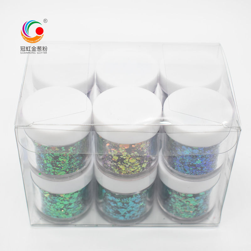 Xmas Dekorasi Chameleon Biru Lolos Glitter Untuk Kuku Bulk Sequins 2MM