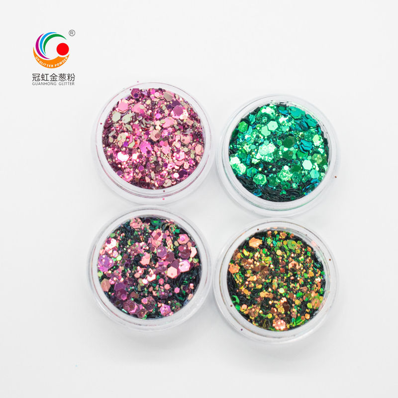 Xmas Dekorasi Chameleon Biru Lolos Glitter Untuk Kuku Bulk Sequins 2MM