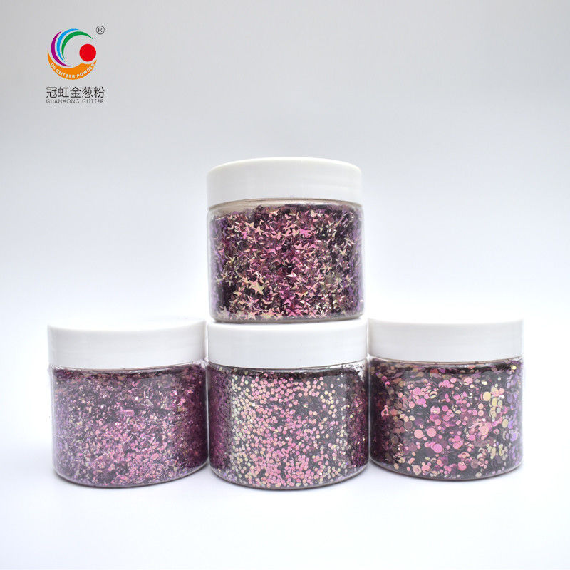 Lumpuh Reflective Chameleon Lumpuh Mata Glitter Powder Untuk Kuku Star Heart Printing Dekorasi