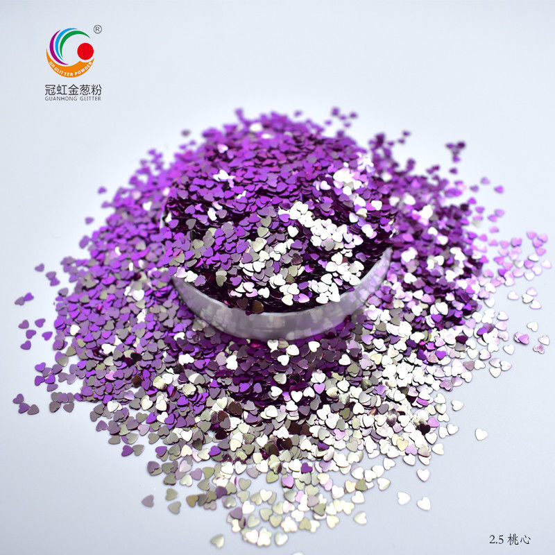 Nail Art Chameleon Glitter Powder Lose Sparkles Ungu Putih Emas Untuk Pencetakan Hand Cardstock