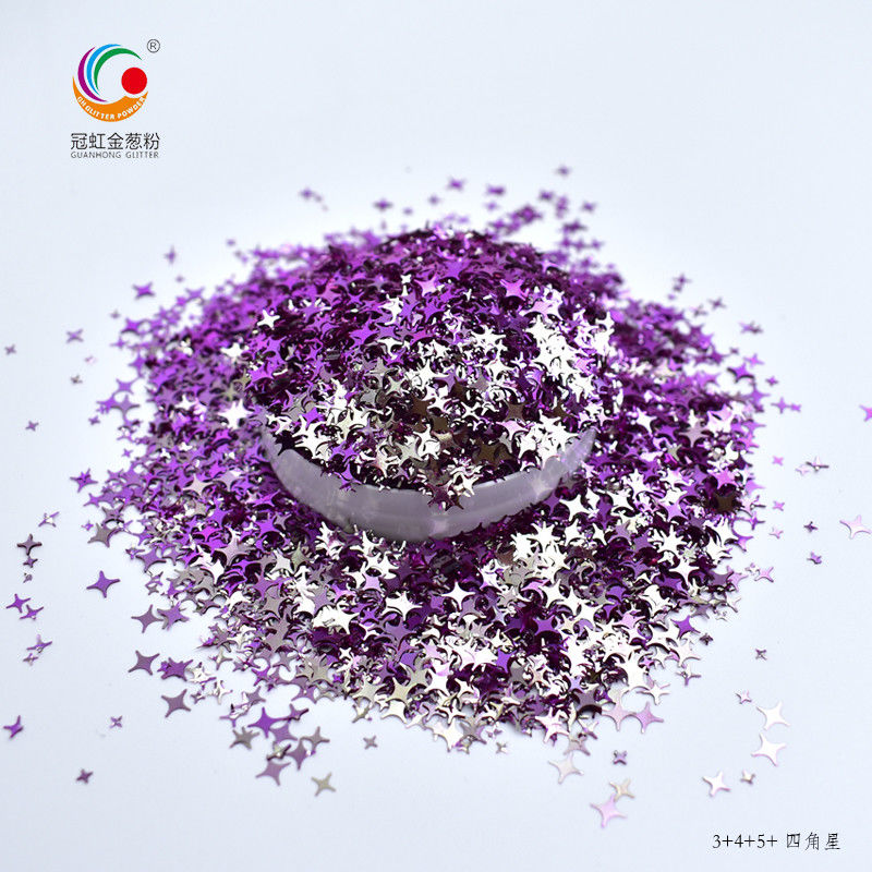 Nail Art Chameleon Glitter Powder Lose Sparkles Ungu Putih Emas Untuk Pencetakan Hand Cardstock