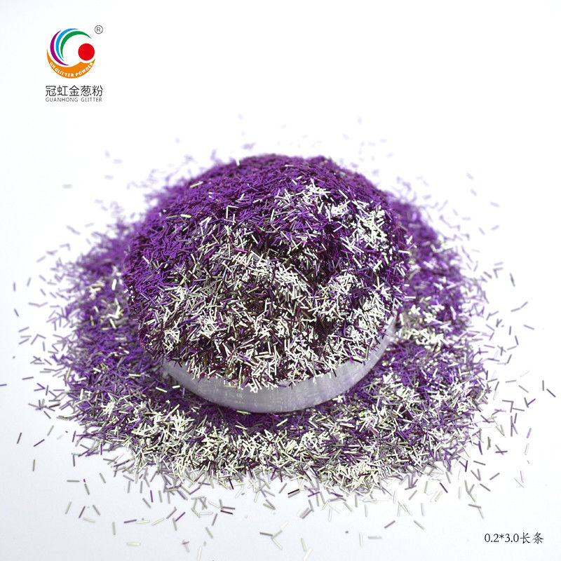 Nail Art Chameleon Glitter Powder Lose Sparkles Ungu Putih Emas Untuk Pencetakan Hand Cardstock