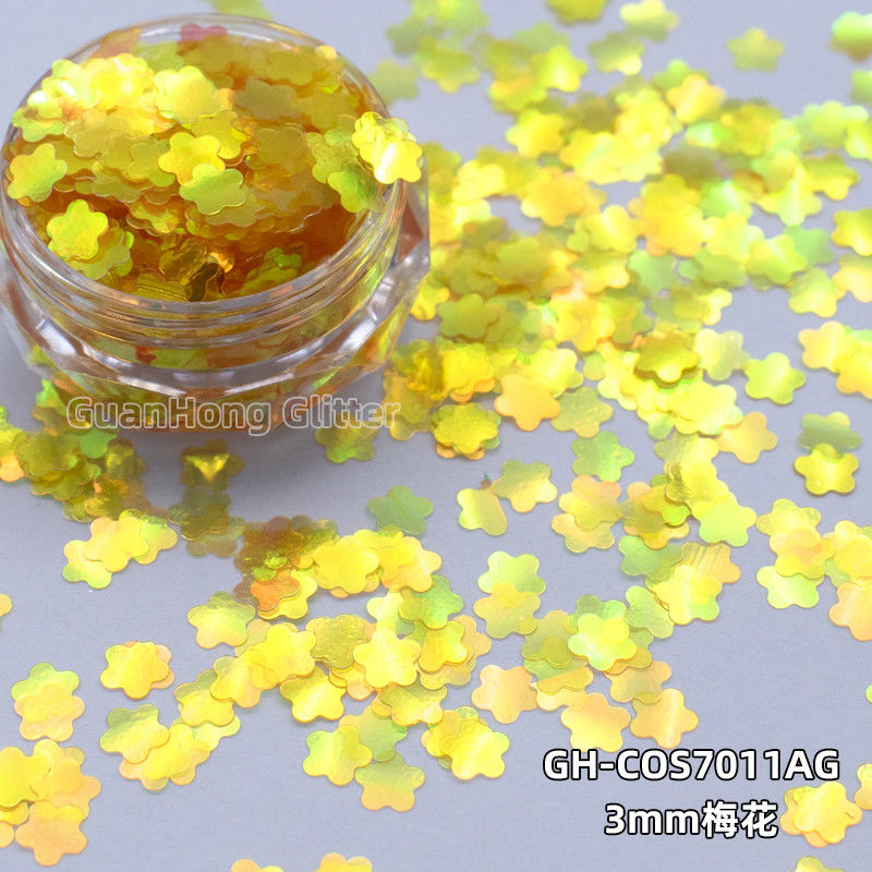 Fashion Glitter ODM/OEM Kuku Sequin Pigmen Kupu-kupu Plum Blossom Snowflake Bentuk Glitter Powder Kosmetik Grade Makeup Dream Coating 2mm
