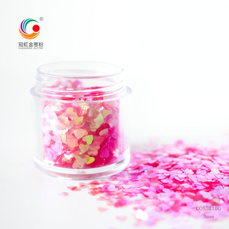 3mm Pelangi Warna Mimpi Bulan Hati Bintang Bentuk Khusus Kelas Kosmetik Glitter Powder Chameleon DIY Sequin Kuku Lem Pigmen Polandia