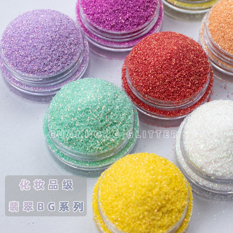 Eco-Friendly Jadeite Colors Sequin untuk Personal Wedding Makeup Glitter Powder Fine Nail Art Material Dekoratif