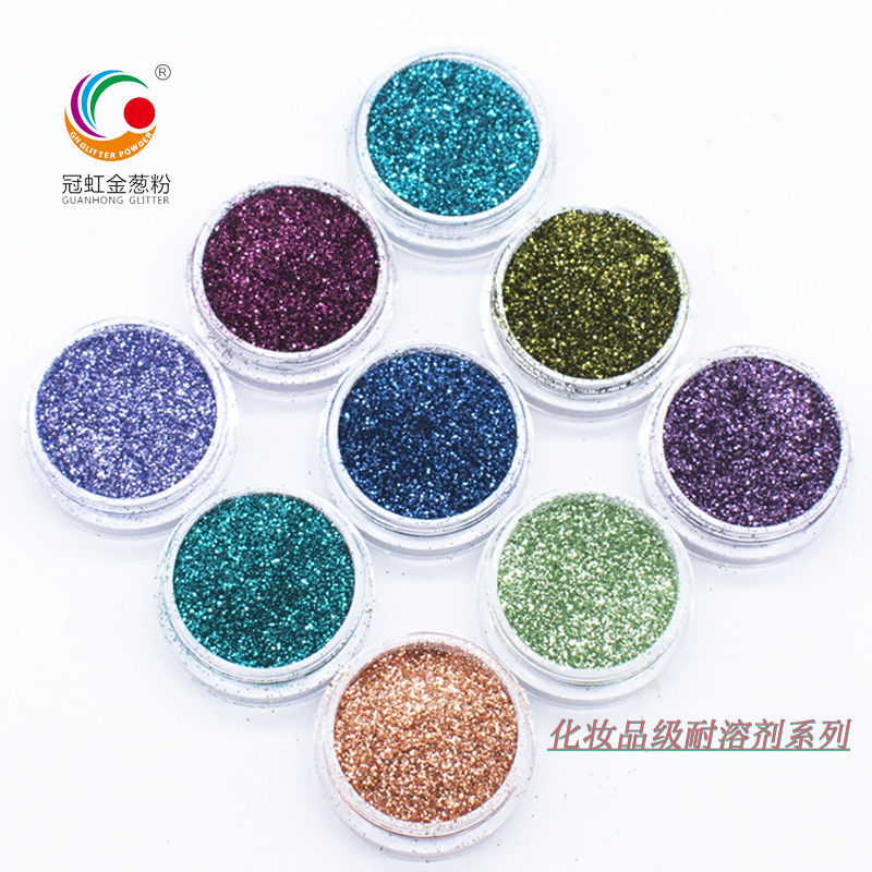 Solvent Resistant Glitter Powder Fashion Highlight Kelas Kosmetik untuk Makeup Kreatif OEM Dapat Diterima Disesuaikan Sampel Gratis