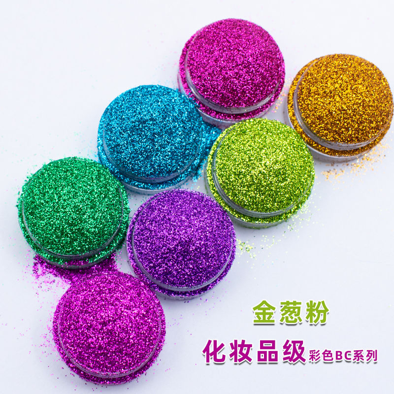 Warna-warni berkilauan Holographic Iridescent Eye Glitter Powder Nail Art Craft