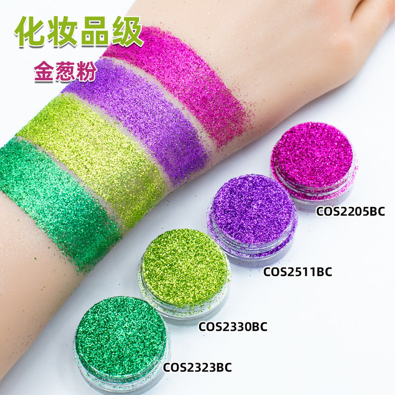 Warna-warni berkilauan Holographic Iridescent Eye Glitter Powder Nail Art Craft