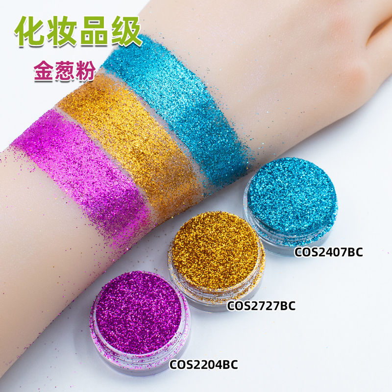 Warna-warni berkilauan Holographic Iridescent Eye Glitter Powder Nail Art Craft