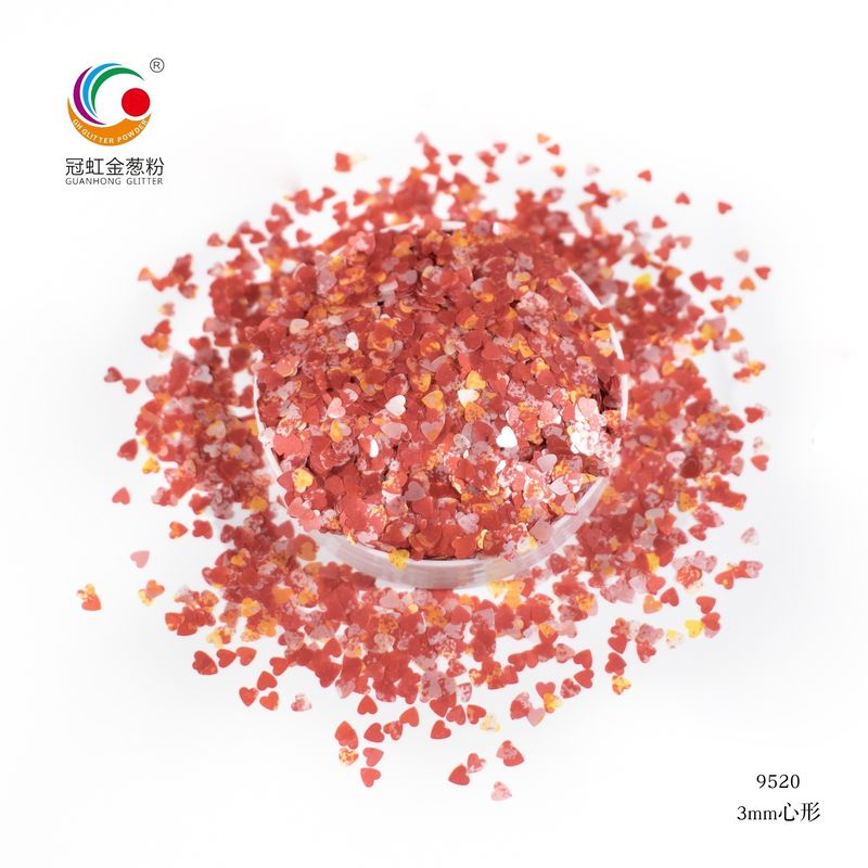 GH9503 Bulk Love Heart Shaped Chunky Glitter Powder for Festival Body Decoration Delivery Period To Be Negotiated Craft