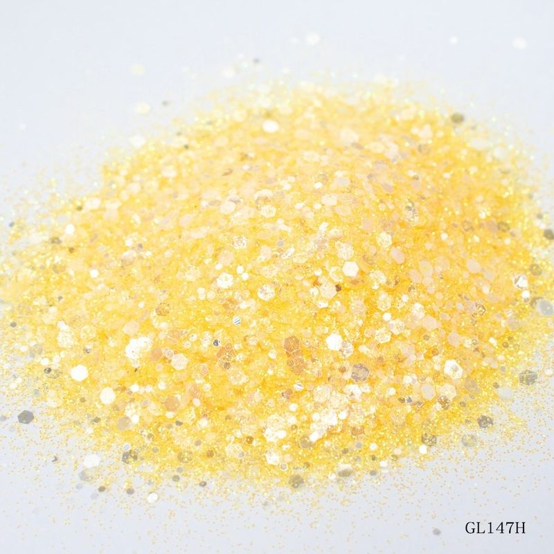 Dekorasi kuku Polyester Hexagonal Holo Glitter Campuran Pelangi Chunky Glitter Untuk Perlengkapan Natal