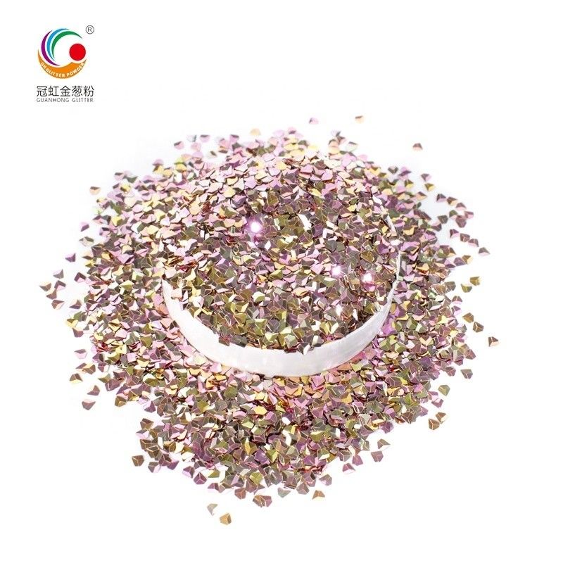 3D Diamonds Colorful PET Crystal Glitter for Wedding Christmas Decoration Supplies and Nail Art
