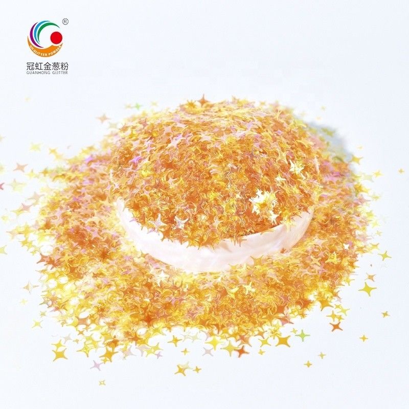 Craft Decoration GH9641 Eco-friendly Biodegradable Mixed Sizes Star Shape Cloud Blue Glitter Powder for Plastic Leather