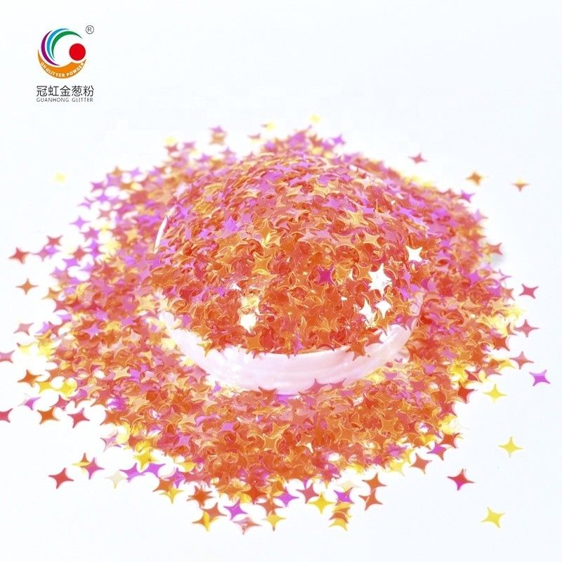 Craft Decoration GH9641 Eco-friendly Biodegradable Mixed Sizes Star Shape Cloud Blue Glitter Powder for Plastic Leather