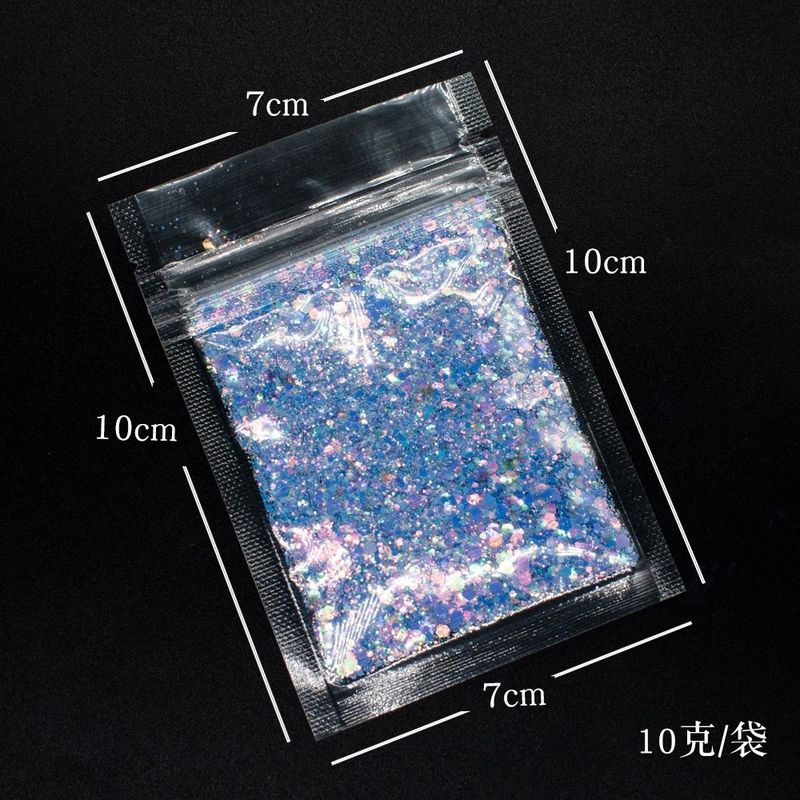 Chunky PET Dekorasi Natal Custom Glitter Campuran Hexagonal Eye Sequin Pigment