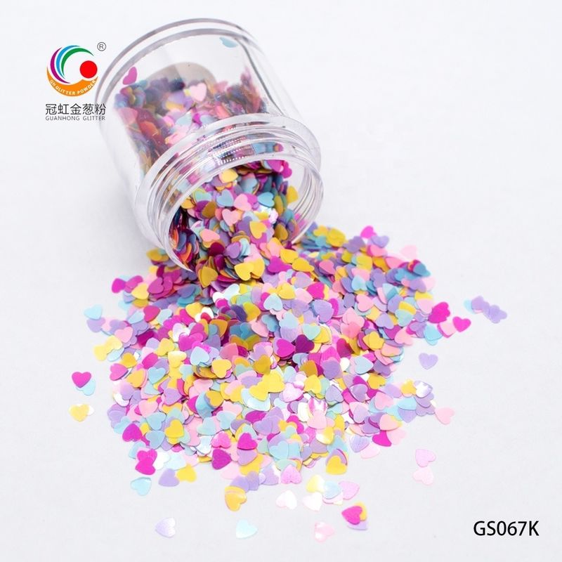 Dekorasi Pesta Funky Glitter Gula Campuran Iridescent Pelangi Glitter Chunky Kupu-kupu Star Heart