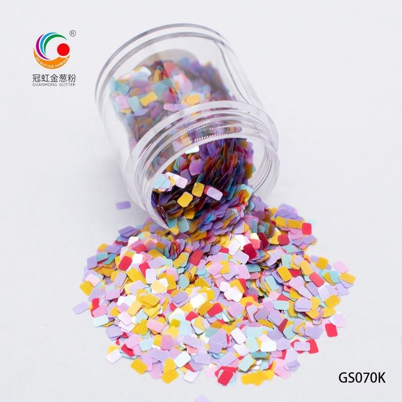 Dekorasi Pesta Funky Glitter Gula Campuran Iridescent Pelangi Glitter Chunky Kupu-kupu Star Heart