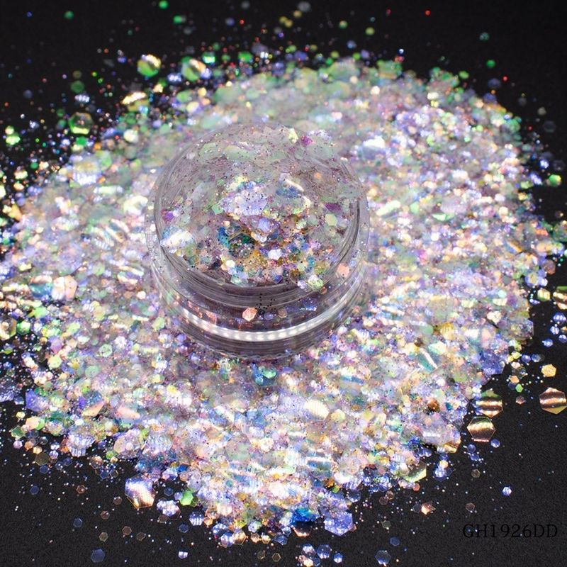 Fantasi Warna Tahap Peri Makeup Plastik Glitter Blend Powder Holographic Craft