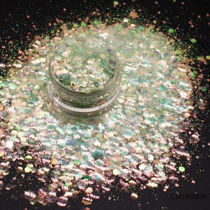 Fantasi Warna Tahap Peri Makeup Plastik Glitter Blend Powder Holographic Craft