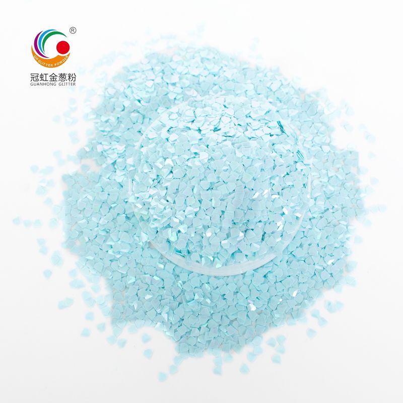 3D Diamond Loose Chunky Reflective Glitter Powder Peacock Blue Untuk Kerajinan Dekorasi Mata Kuku