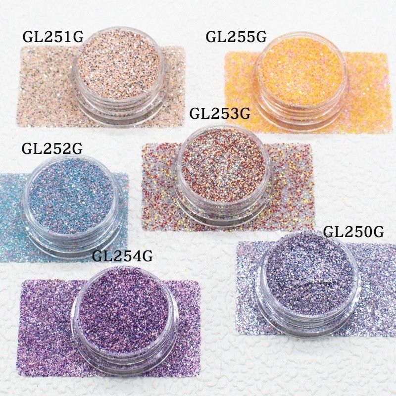 Extra Fine Polyester Mixed Glitter Nails Hexagonal Powder Dekorasi Natal Dalam Bulk