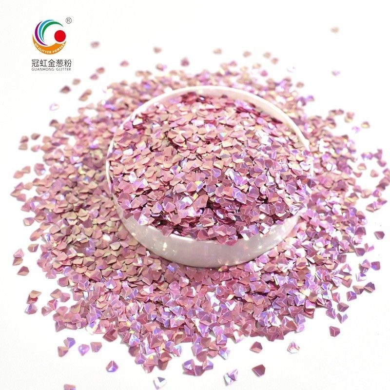 Warna-warna 3D Neon Nail Glitter debu Sequin Pigmen Body Powder berkilauan