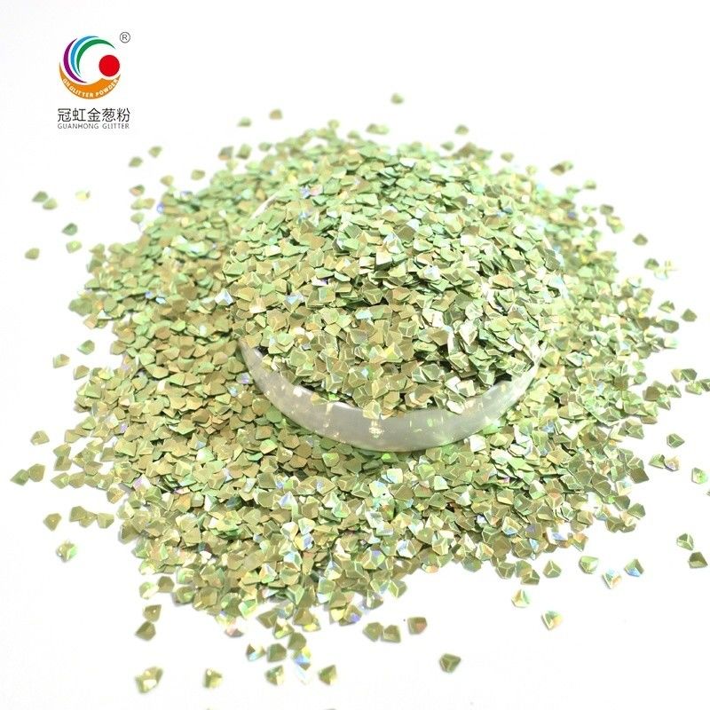 Warna-warna 3D Neon Nail Glitter debu Sequin Pigmen Body Powder berkilauan