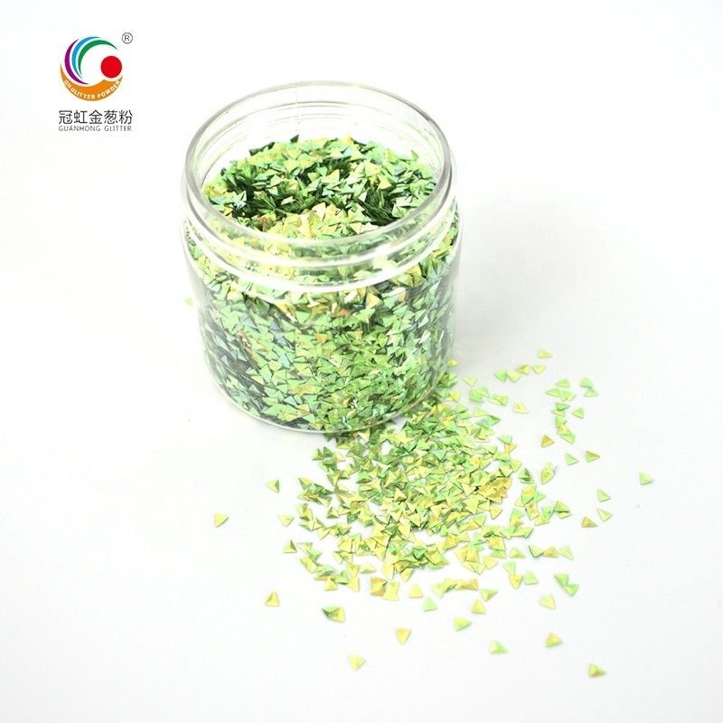 Warna-warna 3D Neon Nail Glitter debu Sequin Pigmen Body Powder berkilauan