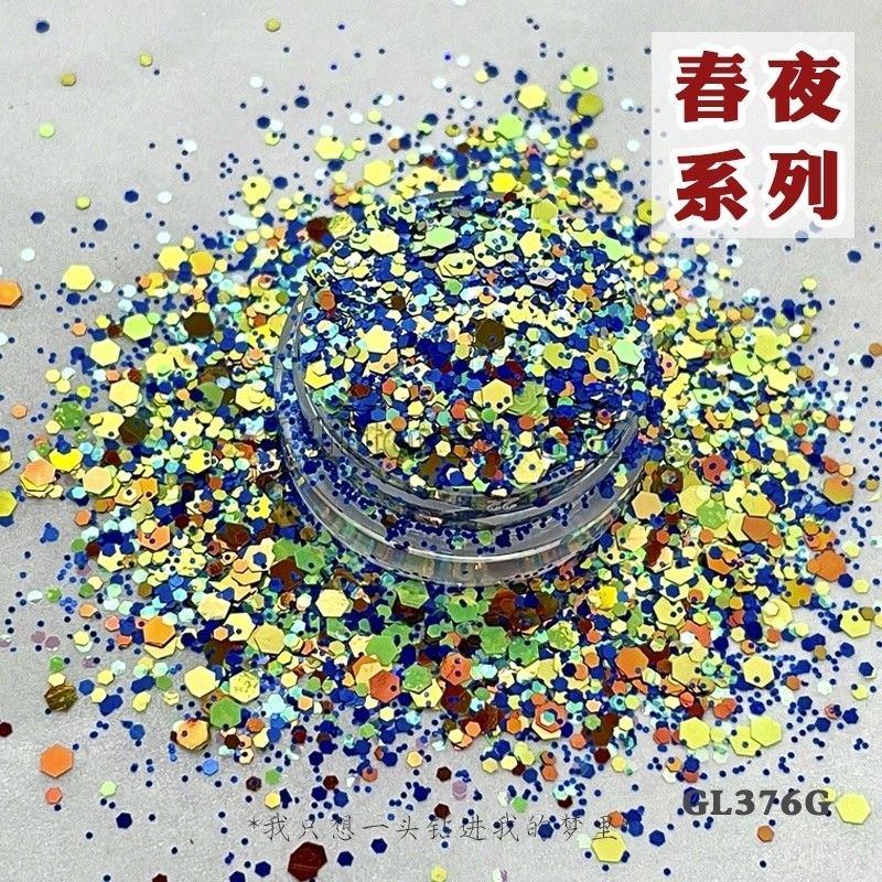 Decorazione artigianale fai da te Polyester Arcobaleno Chunky Glitter Mix Bulk Solvent Resistance