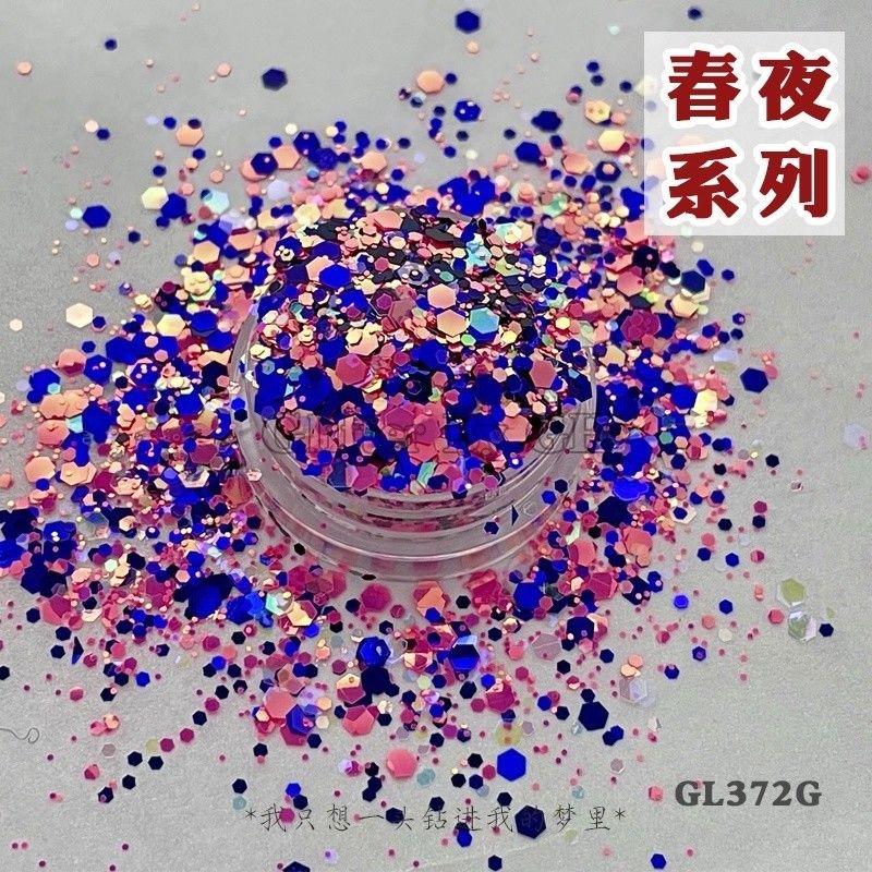Decorazione artigianale fai da te Polyester Arcobaleno Chunky Glitter Mix Bulk Solvent Resistance