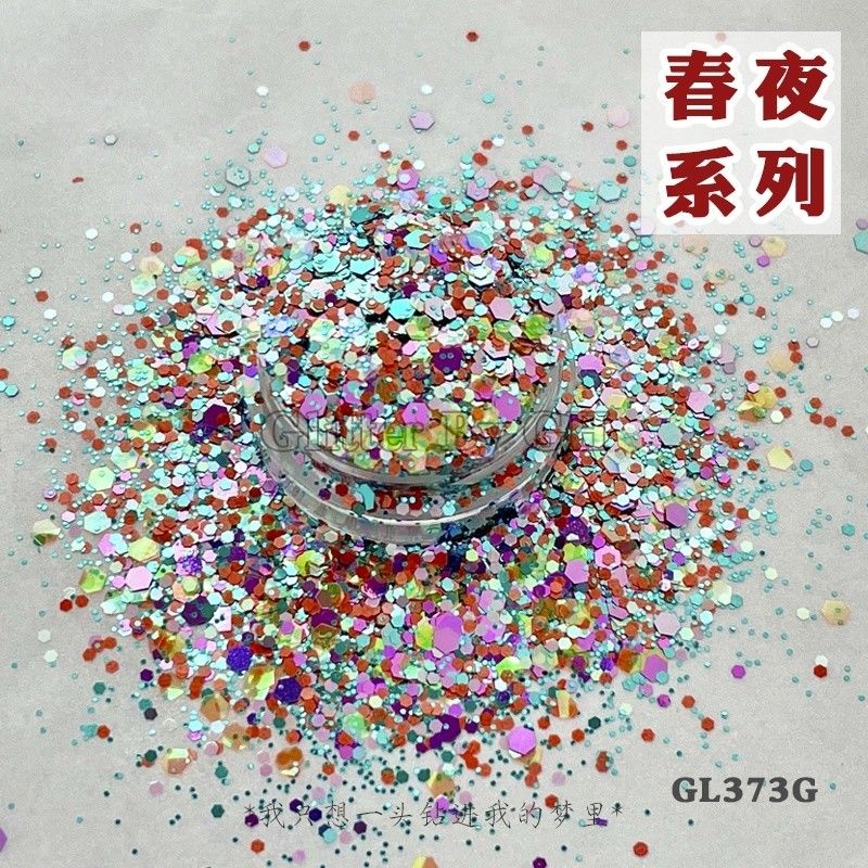 Decorazione artigianale fai da te Polyester Arcobaleno Chunky Glitter Mix Bulk Solvent Resistance