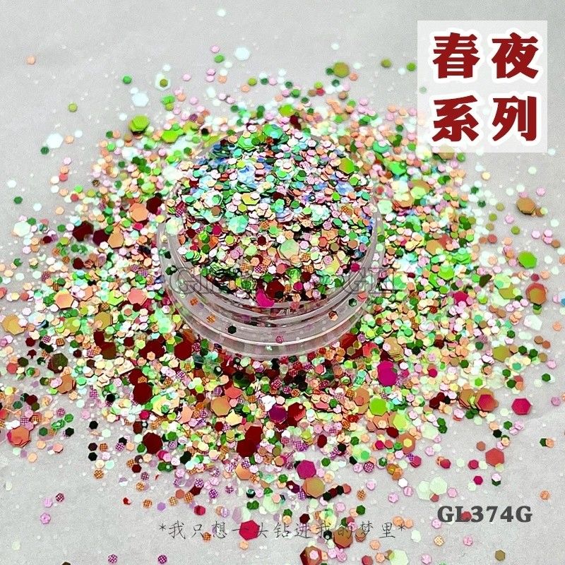 Decorazione artigianale fai da te Polyester Arcobaleno Chunky Glitter Mix Bulk Solvent Resistance