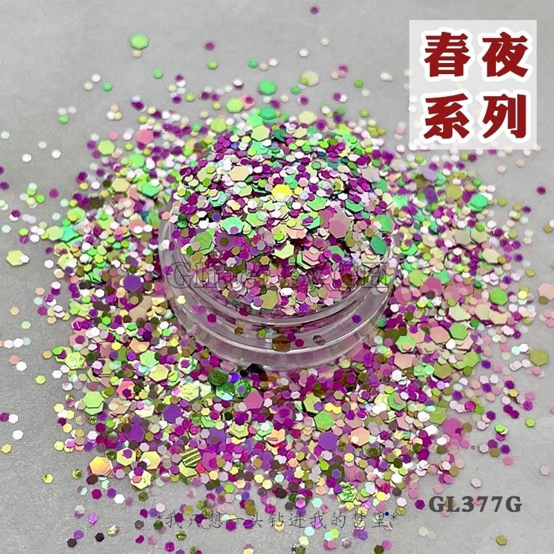 Decorazione artigianale fai da te Polyester Arcobaleno Chunky Glitter Mix Bulk Solvent Resistance