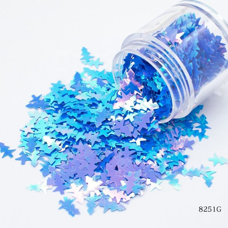 Red Loose Makeup Chunky PET Glitter Powder Bulk Untuk Dekorasi Pohon Natal