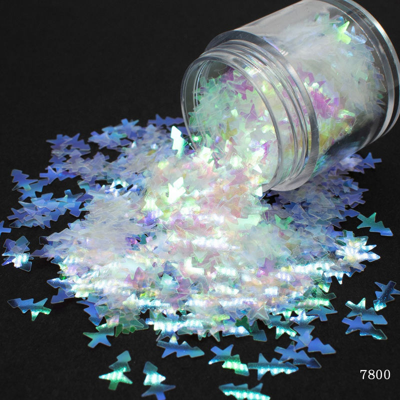 Red Loose Makeup Chunky PET Glitter Powder Bulk Untuk Dekorasi Pohon Natal