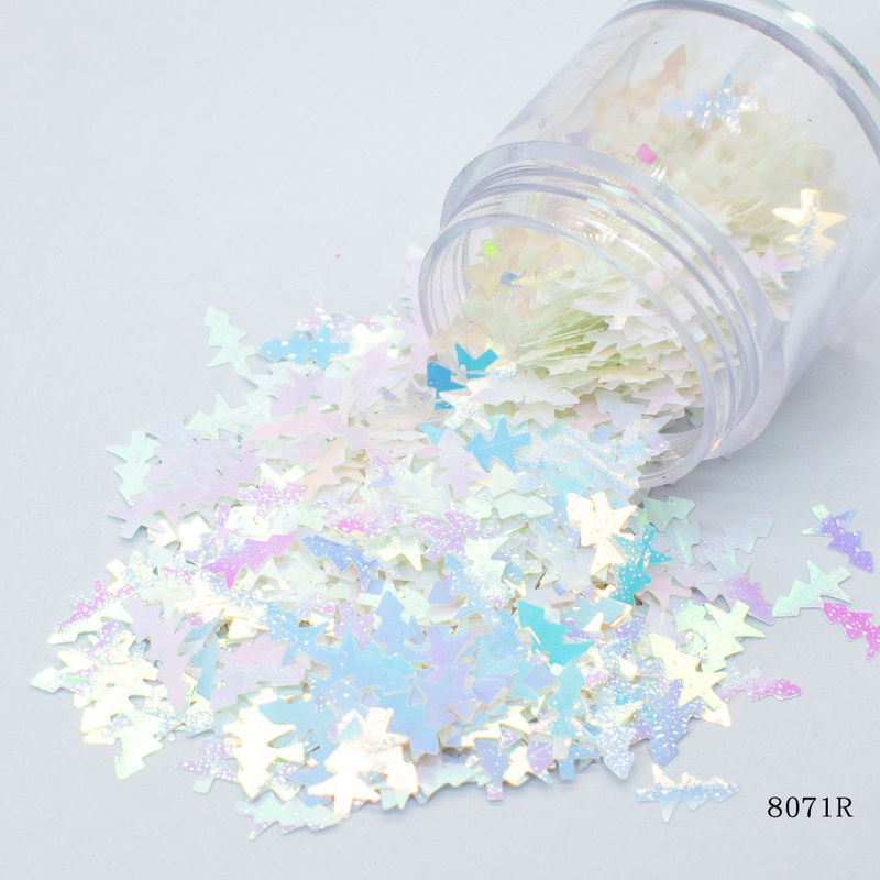 Red Loose Makeup Chunky PET Glitter Powder Bulk Untuk Dekorasi Pohon Natal