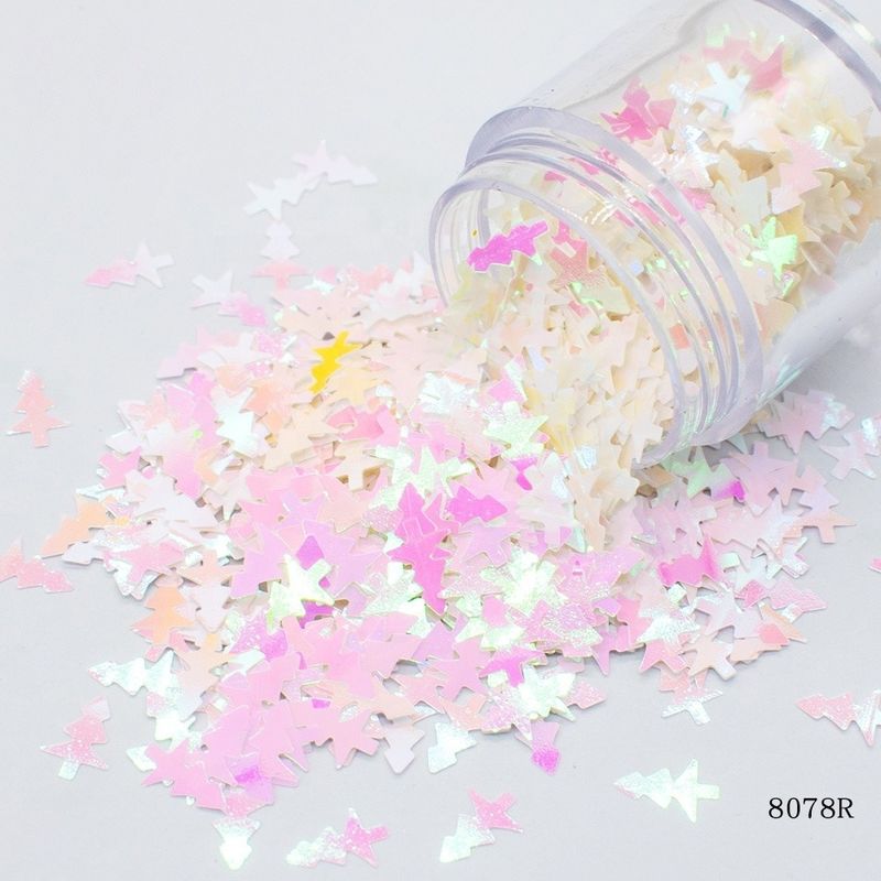 Red Loose Makeup Chunky PET Glitter Powder Bulk Untuk Dekorasi Pohon Natal
