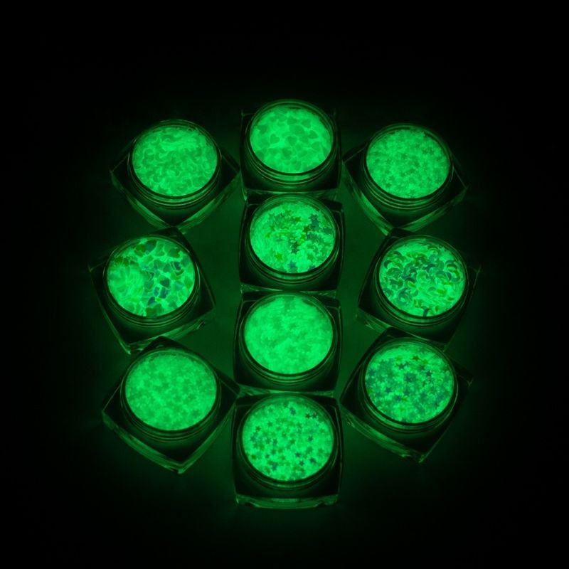 Fine Heart Luminous Makeup Chunky Glitter Powder For Party Festival Decoration