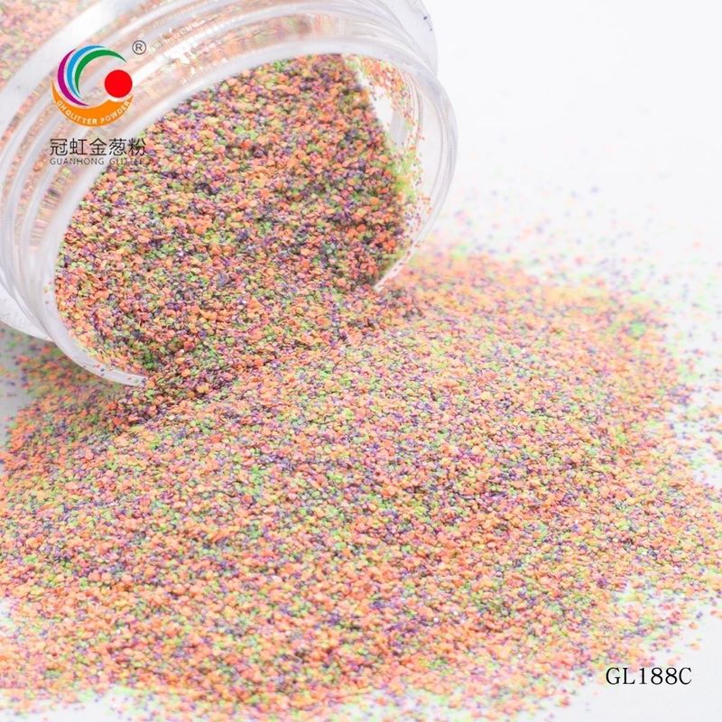 Ultra Fine Polyester Hexagonal Multicolor Glitter Powder Mix Sugar Color Dekorasi Natal Luar Ruangan
