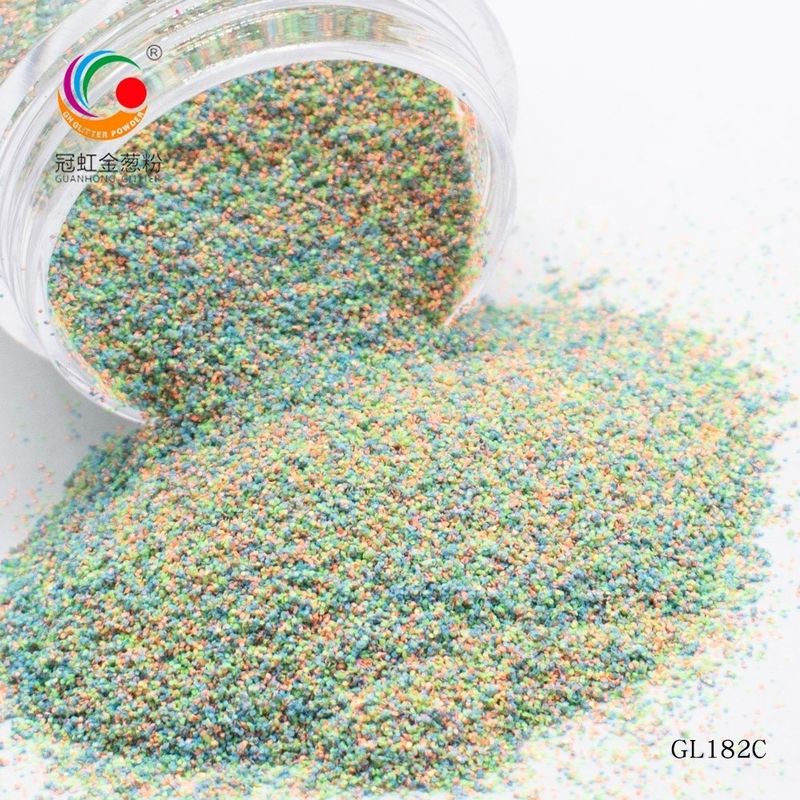 Ultra Fine Polyester Hexagonal Multicolor Glitter Powder Mix Sugar Color Dekorasi Natal Luar Ruangan