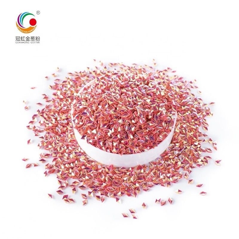 Makeup Multicolor Berlian Glitter debu Pigmen 3D Prismatik Bintang Chunky Berkilau Bubuk